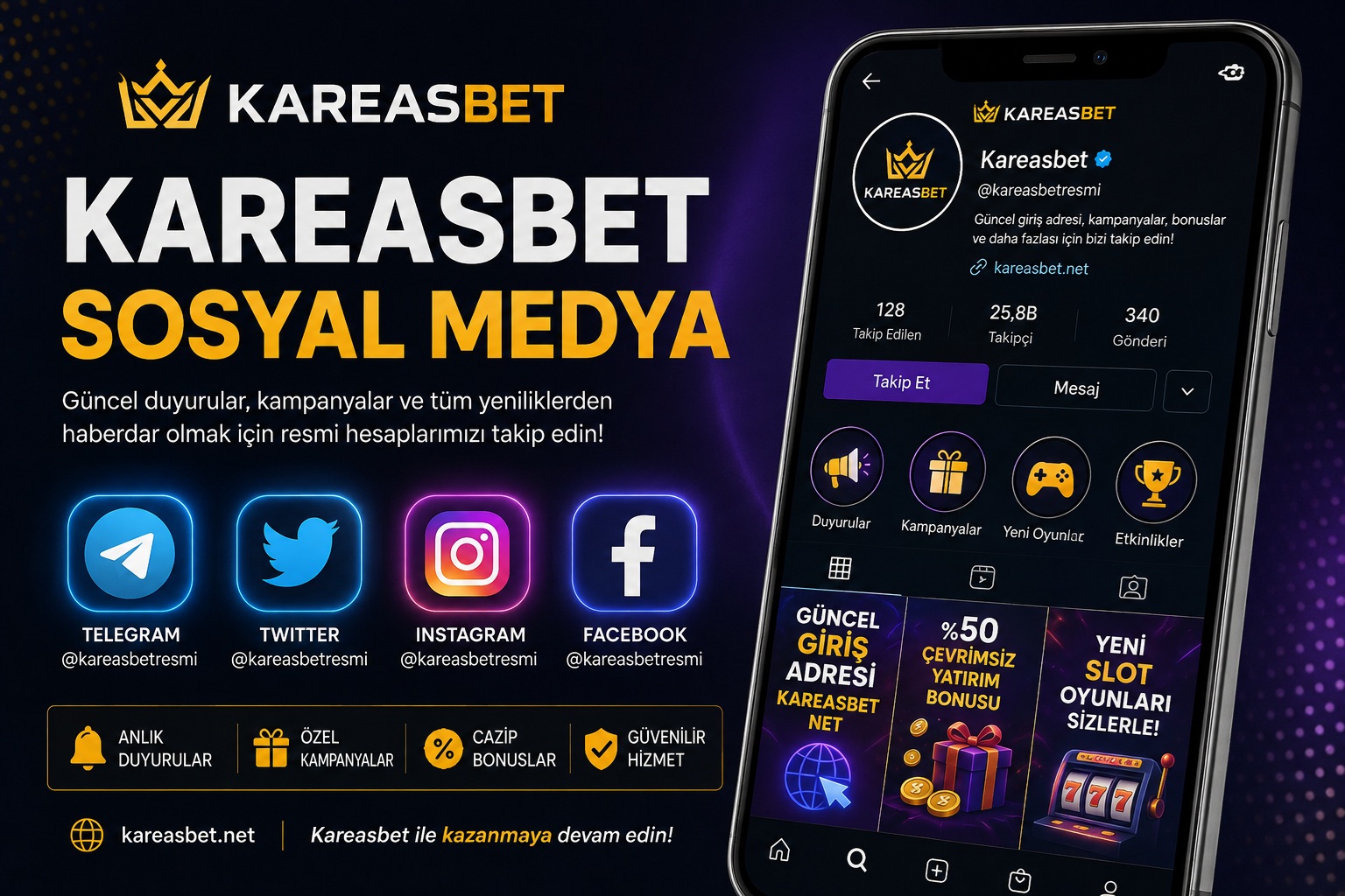 kareasbet sosyal medya